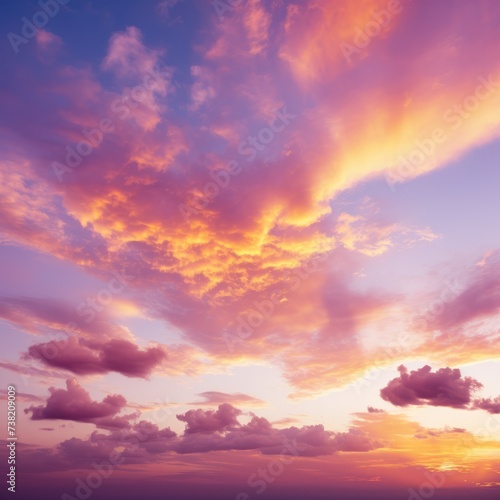 gradient sunset sky with pink orange and purple clouds