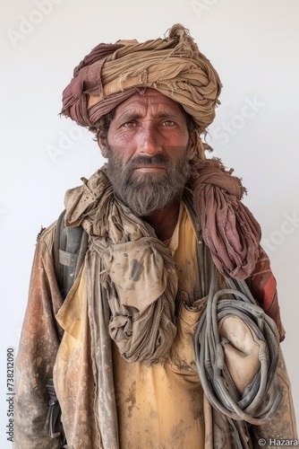 Portrait of a Hazara man