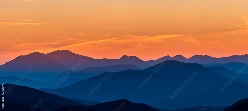 sunrise over mountains