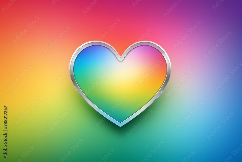 Heart Shaped Object on Colorful Background Heart Shaped Object on Colorful Background