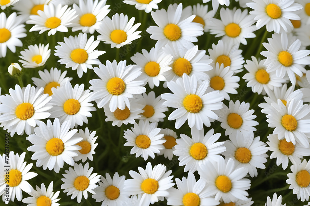 Close Up of White and Yellow Flowers
