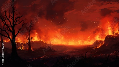 Ash fire background