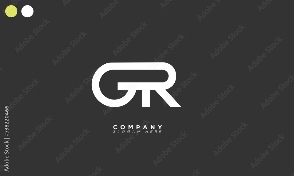 GR Alphabet letters Initials Monogram logo RG, G and R GR Alphabet letters Initials Monogram logo RG, G and R