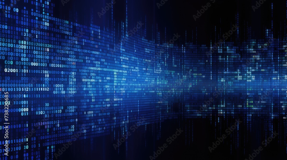 Background binary code is in navy blue color Background binary code is in navy blue color