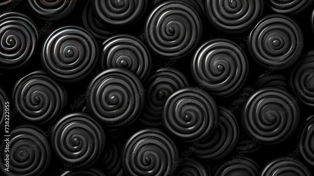 Background made of lollipops in Black color. Background made of lollipops in Black color.