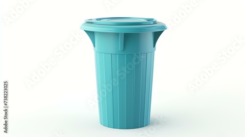 A sleek 3D rendered icon of a trash bin, perfect for any modern design project. This clean and simple image is isolated on a white background, making it easy to incorporate into various crea © stocker