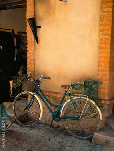 old bicycle in the street
