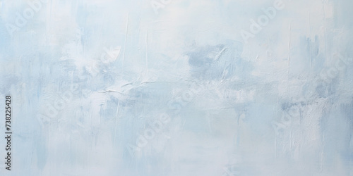 Abstract pastel, soft cold ice electric sky blue and white color contemporary oil paint brushstrokes texture pattern painting, wallpaper background, art painting. Artistic backdrop