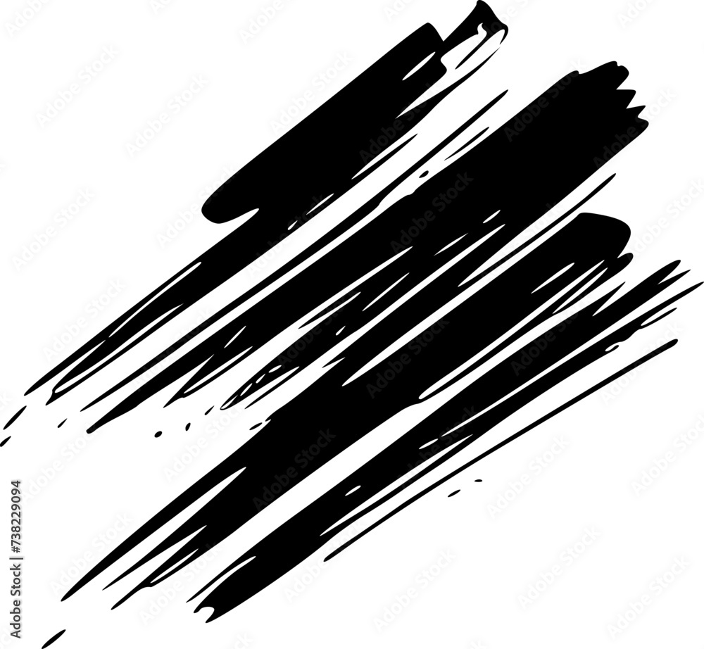 Brush stroke design element. Brush stroke design element.