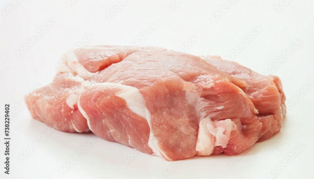 Fresh raw meat isolated on white background.