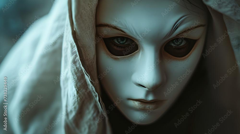 Surreal photo of a person wearing a mask with expressive eyes, symbolizing the hidden struggles behind a facade
Surreal photo of a person wearing a mask with expressive eyes, symbolizing the hidden struggles behind a facade