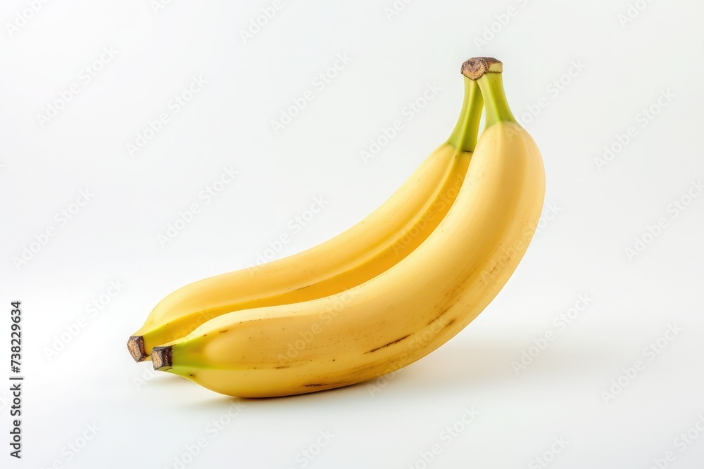 fresh bananas isolated on a white background