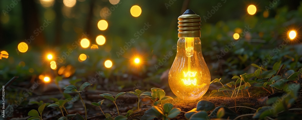 light bulb with light and light created by ai light bulb with light and light created by ai