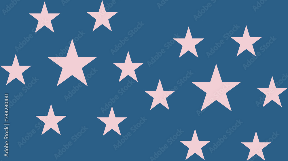 Blu background with pink stars Blu background with pink stars