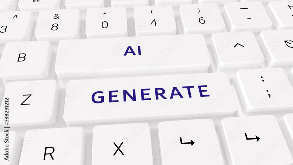 generate AI Closeup of computer keyboard generate AI Closeup of computer keyboard