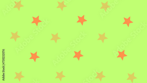 Wallpaper Mural Green background with yellow stars Torontodigital.ca