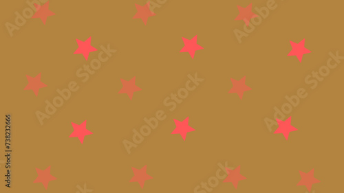Brown background with pink stars