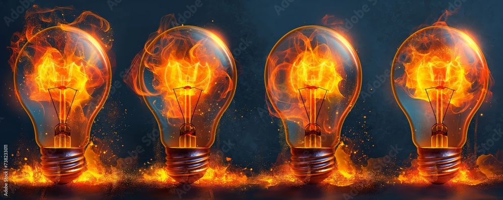light bulb with light and light created by ai light bulb with light and light created by ai