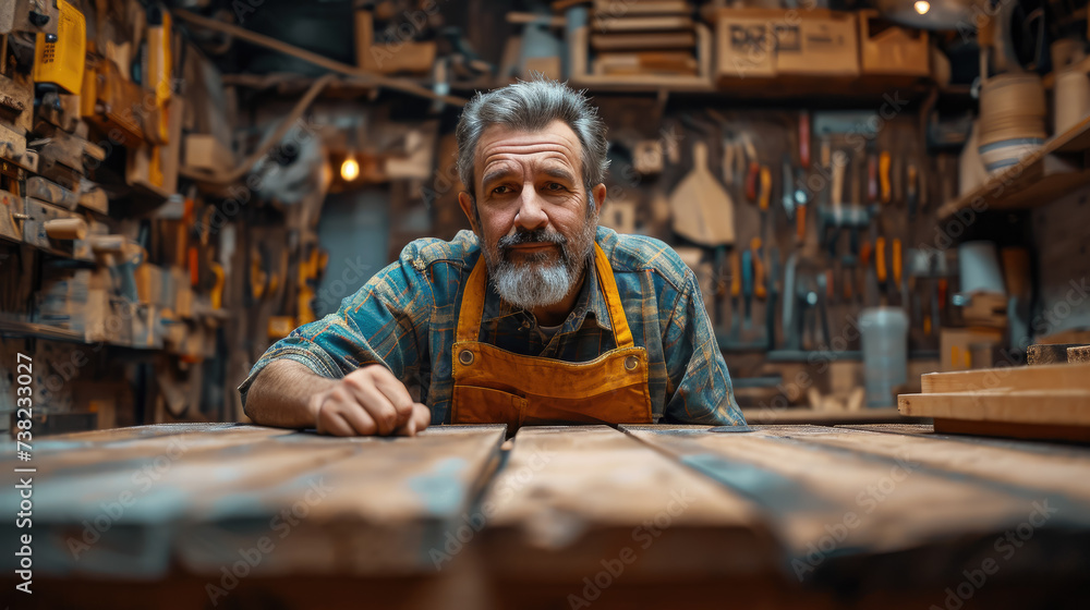 carpenter in a carpentry workshop sawing a wooden board, hobby, man, master, craft, furniture production, industry, handmade, tools, equipment, person, people carpenter in a carpentry workshop sawing a wooden board, hobby, man, master, craft, furniture production, industry, handmade, tools, equipment, person, people