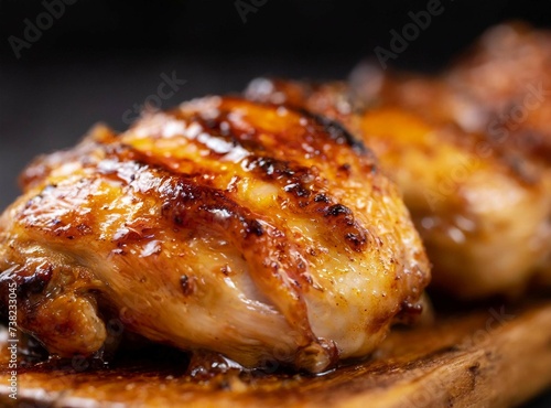 Grilled Chicken. Traditional food from Portugal. ''Frango assado com piri piri''. photo