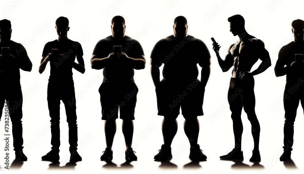 Tech in Hand: Diverse Silhouettes Connected Tech in Hand: Diverse Silhouettes Connected