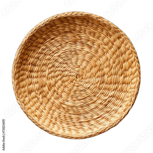 A straw plate png / transparent