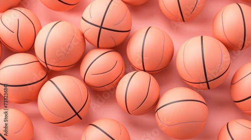 Background with basketballs in Peach color. © Various Backgrounds