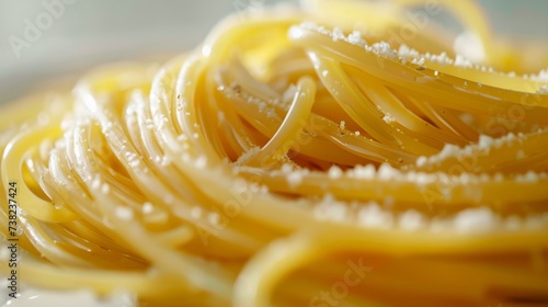 Spagetti in plate, close-up