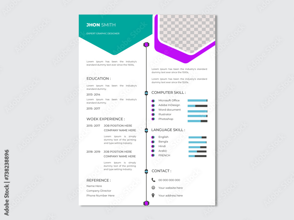Clean Resume Layout Template
Clean Resume Layout Template