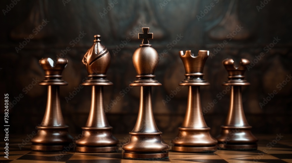 Background with chess pieces in Bronze color. Background with chess pieces in Bronze color.