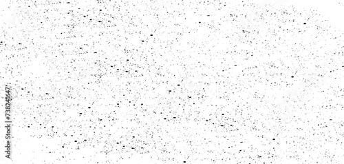 Snow, stars, twinkling lights, rain drops on black background. Abstract vector noise. Small particles of debris and dust. Distressed uneven grunge texture overlay.