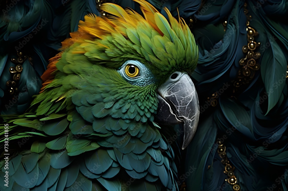 Obraz premium Opulent Opulence A Close-Up View of the Emerald