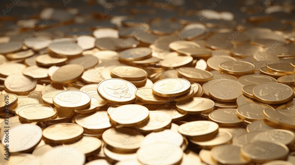 Background with coins is Cream color Background with coins is Cream color