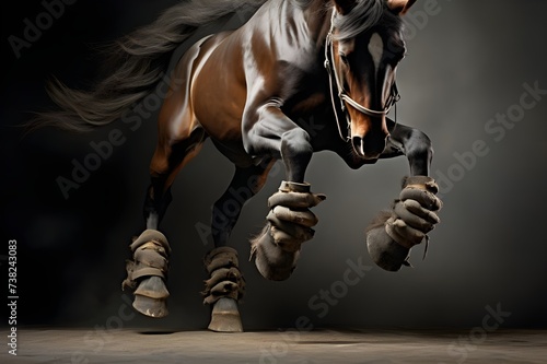 Powerful Prance: A Close-Up View of the Horse's Po