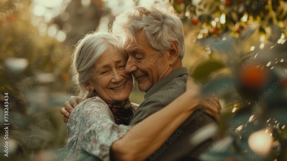 happy elderly couple hugging each other
happy elderly couple hugging each other