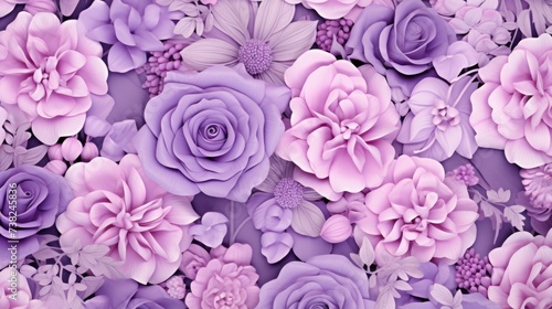 Background with different flowers in Lilac color. © Various Backgrounds