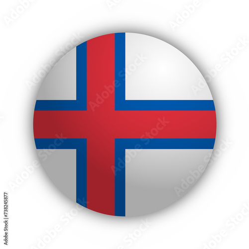 Flaga Wysp Owczych Przycisk