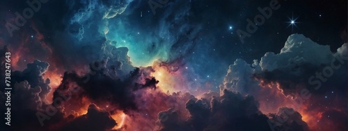 A captivating galaxy clouds and nebula background for your screen.