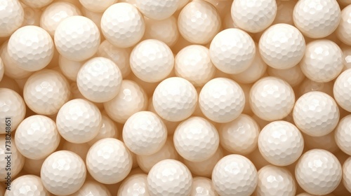 Background with golf balls in Beige color