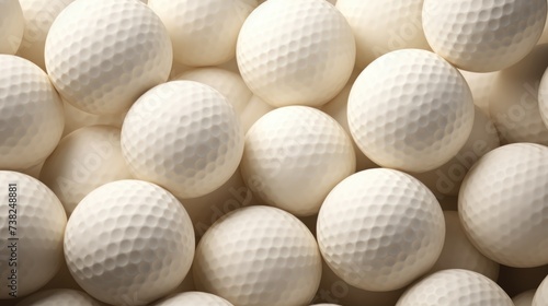 Background with golf balls in Cream color.