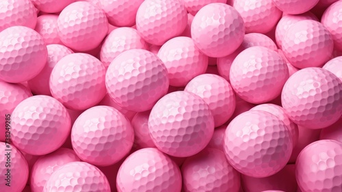 Background with golf balls in Pink color.
