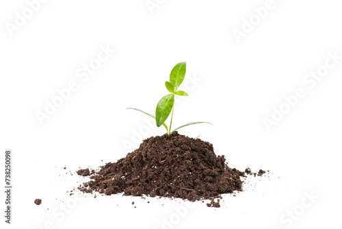 Young Plant Isolated White
