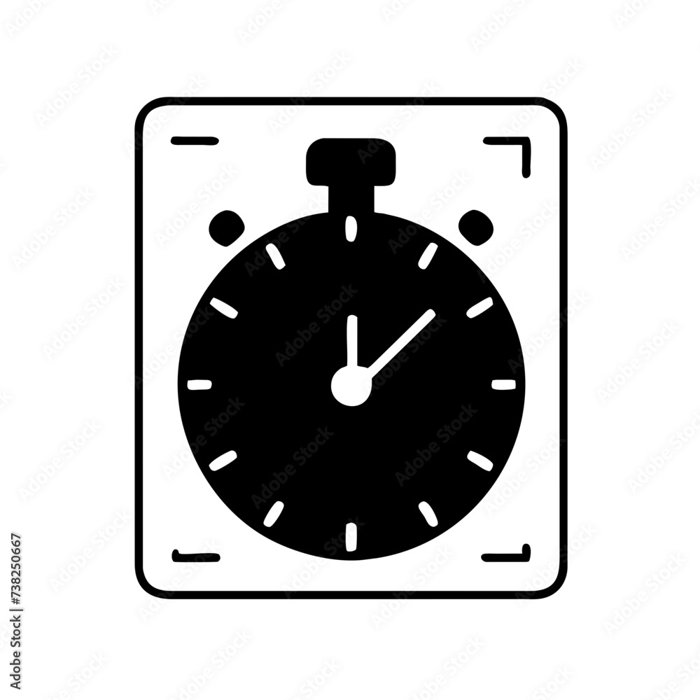 Stopwatch and timer icon, representing precision and efficiency, ideal for time-tracking applications and interfaces.. Stopwatch and timer icon, representing precision and efficiency, ideal for time-tracking applications and interfaces..