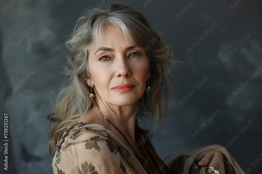 Portrait of a mature woman with elegance and confidence. beauty in aging gracefully Portrait of a mature woman with elegance and confidence. beauty in aging gracefully