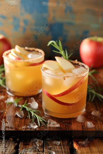Apple cider cocktail.