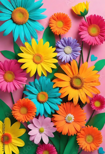 colorful flowers background