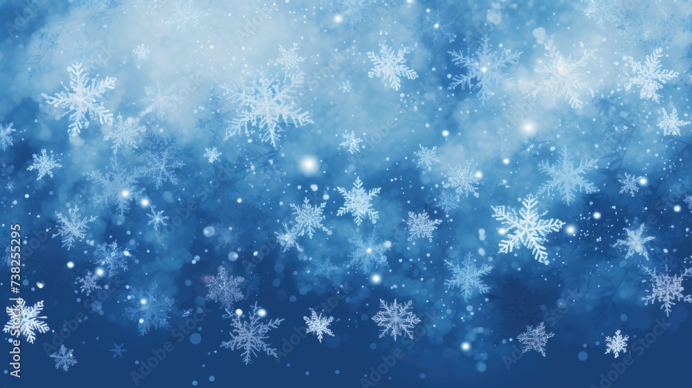 Background with snowflakes in Azure color. Background with snowflakes in Azure color.
