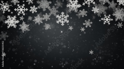  Background with snowflakes in Charcoal color.