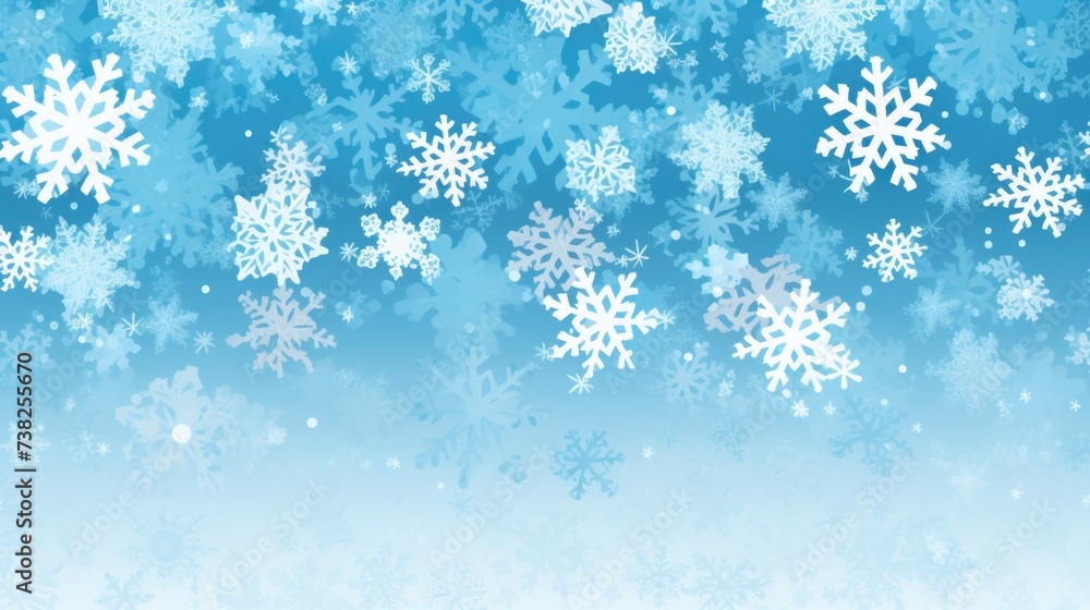 Background with snowflakes in Cyan color.