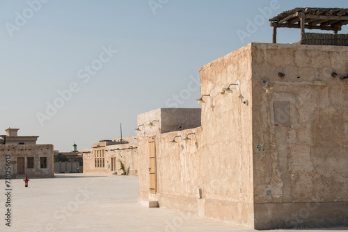Doha ,Qatar-April 20,2023: Al Wakrah Market is built in a traditional Arabic architectural style.